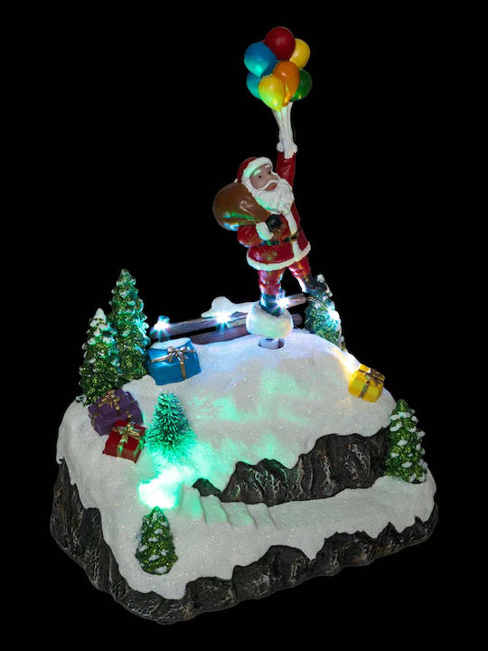 Christmas Illuminated Decorative Village White with Battery with Movement 22.5x17x12.5cm.