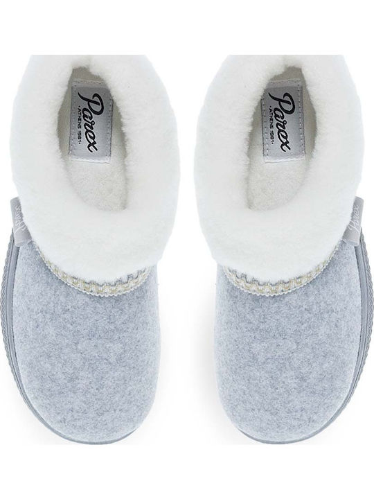 Closed-Toe Women's Gray Slippers