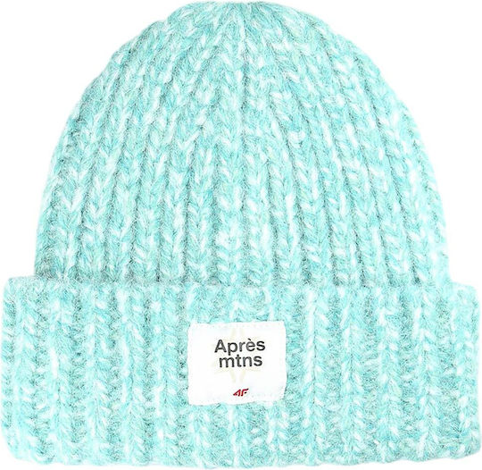 Beanie Γυναικείος Σκούφος Πλεκτός σε Τιρκουάζ χρώμα