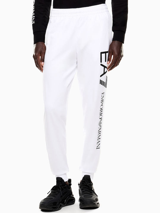 Emporio Armani Παντελόνι Φόρμας White/black