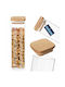 Orion Vase General Use with Lid Glass Transparent 600ml