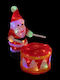 Luminat Decorativ Moș Crăciun Baterie Roșuς din Plastic 31.5x30x18cm.