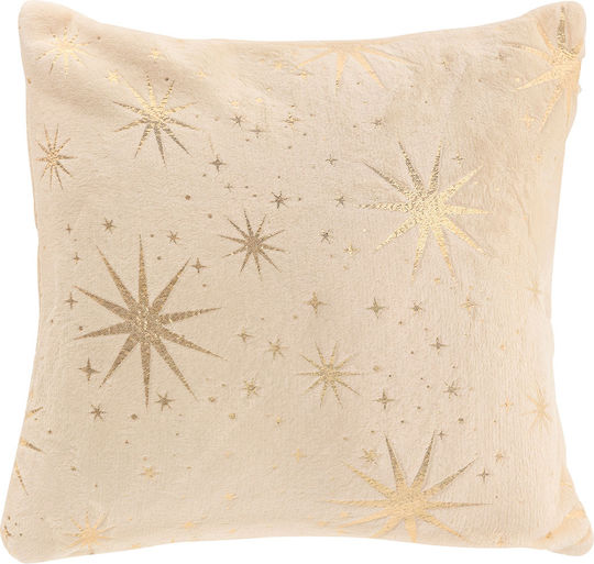 Christmas Decorative Pillow Square Beige 40x40cm