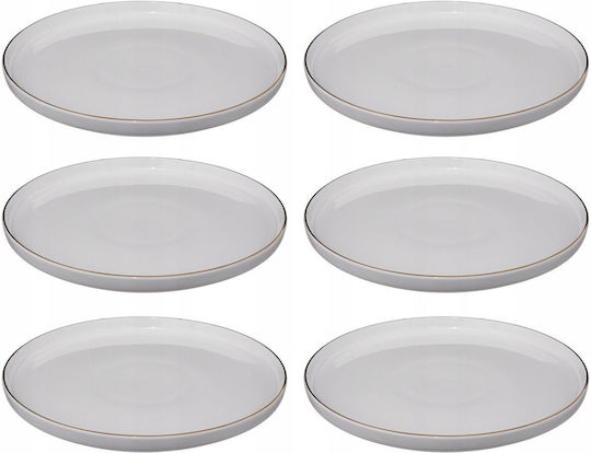 Secret de Gourmet Plate Shallow made of Porcelain White with Diameter 27cm 6pcs