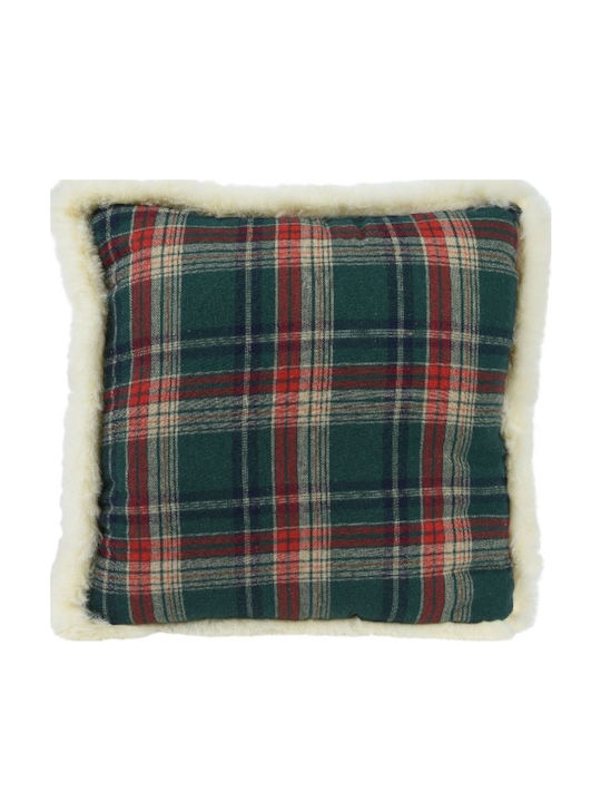 Christmas Decorative Pillow Square Green 45x45cm