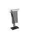 Wenko Double Wall-Mounted Bathroom Rail with Screws 40x76.5cm Inox Black