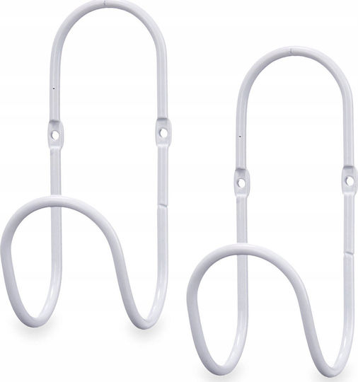 Gift Decor Double Wall-Mounted Bathroom Hook ​7x6cm Silver