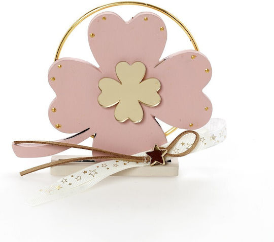 Bellissimo Tabletop Lucky Charm Clover Gold made of Wood 13x14cm 1pcs