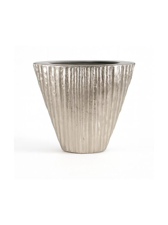 Galifas Декоративна ваза Металик Сребрист 33x14x36см 1бр