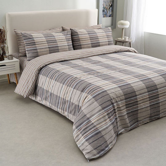 Vesta Home Bristol Module Cearceafuri De Pat Single Cu Hugger Din Cauciuc 100x235+35cm Gri (3 Buc)