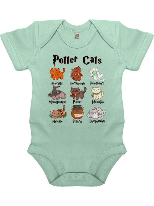 Koupakoupa Potter Cats Κορμάκι Mint