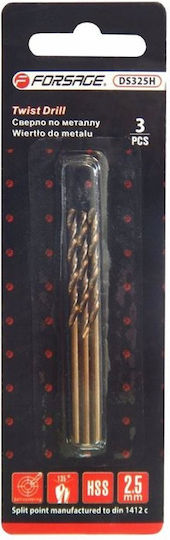 Forsage Set of 3 Drills Cobaltium for Metal