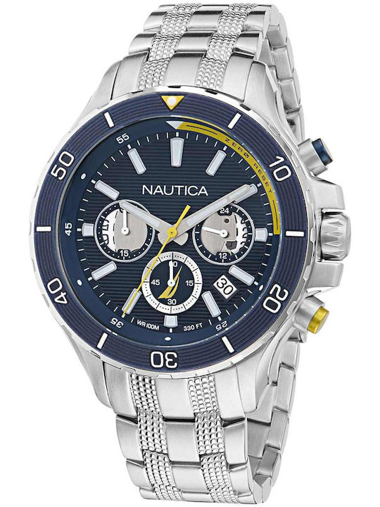 Nautica Men's Watch Chronograph Battery with Gold Metal Bracelet