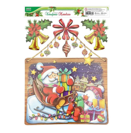 Lebez Weihnachtsaufkleber Glitter Für Fenster 30x37cm 1 Stück Zufälliges Design 81860
