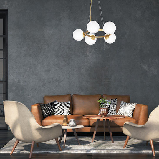 Domoletti Pendant Light Gold for 5 Bulbs E14, E.14