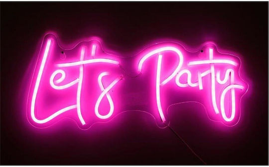 Atmosphera Neon Decorative Lighting Lets Party LED 41x18cm