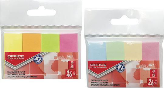 Bookmarks Office Products Office Products Paper 20x50mm 4x40 Sheets Hanging Neon Color Mix