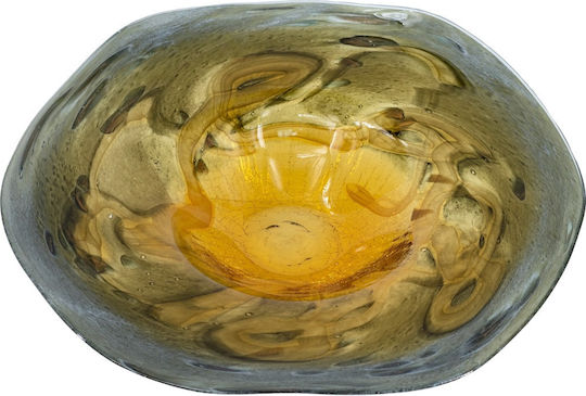 Artekko Sunset Platou Decorativ Sticlă Portocaliu 1buc 36x36x7buc Artekko Sunset Platou Decorativ Sticlă Portocaliu 1buc 36x36x7buc
