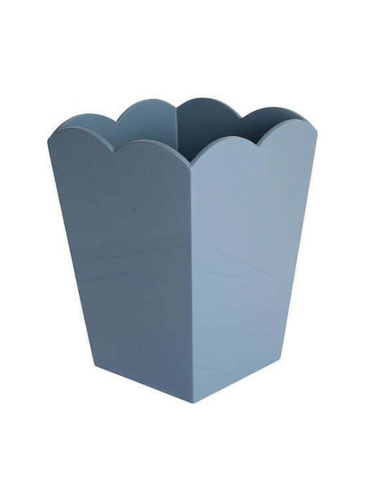 Büromülleimer Blau Chambray Blue Λάκα Scalloped Bin021 Addison Ross 22x30 cm