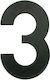 House Number 3 Mb-3 145mm Black