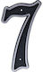 Blastic House Number 7 150mm Black