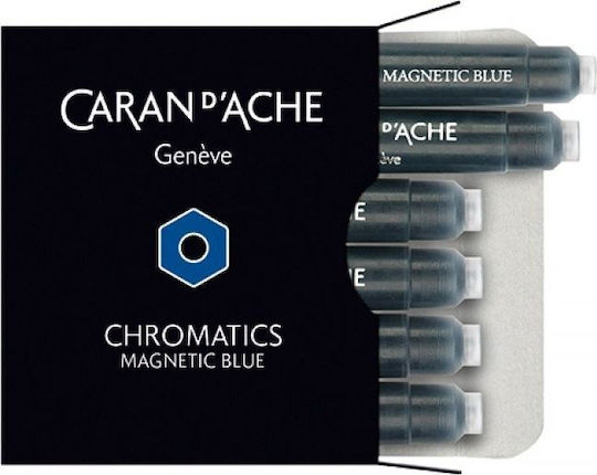 Caran D'ache Replacement Ink for Pen in Light Blue color 6pcs