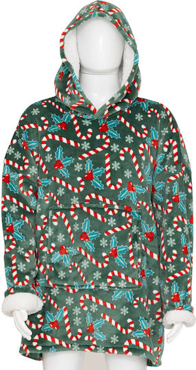 A-s Κουβέρτα Fleece με Μανίκια 85x118εκ. Πράσινη