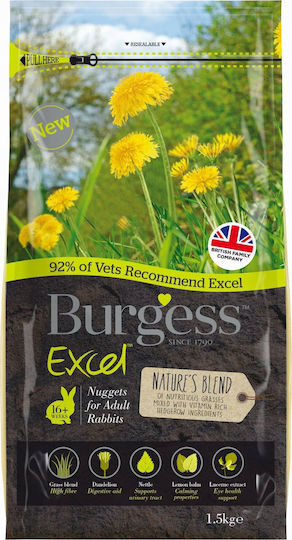 Burgess Burgess Adult Κουνέλι Natures Blend 1,5 Kg