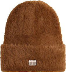 Tommy Hilfiger Heritage Beanie Γυναικείος Σκούφος Πλεκτός σε Καφέ χρώμα
