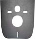 Soundproofing Foam Hanging Ceramic Toilet Bidet Black S