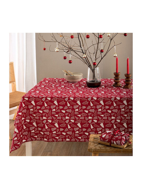 Palamaiki Christmas Tablecloth Runner Fabric Red L140xW45cm.