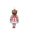 Hanging Ornament Bear Glass 7.3x16cm (Μiscellaneous Designs)