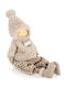Bizzotto Dekoratives Mädchen Stoff Sitzend Beige Kostüm 53cm