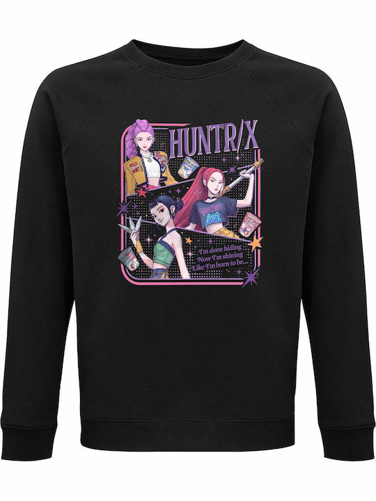 Kids Sweatshirt Black Kpop Demon Hunters Huntrix, I'm Done Hiding