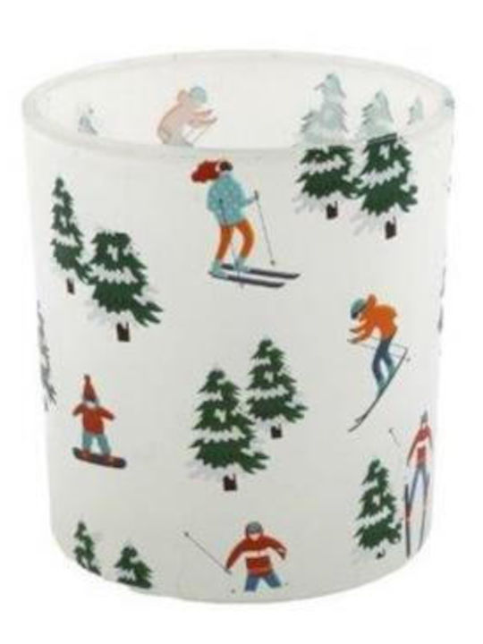 Atmosphera Christmas Candlestick White Skiing 8...