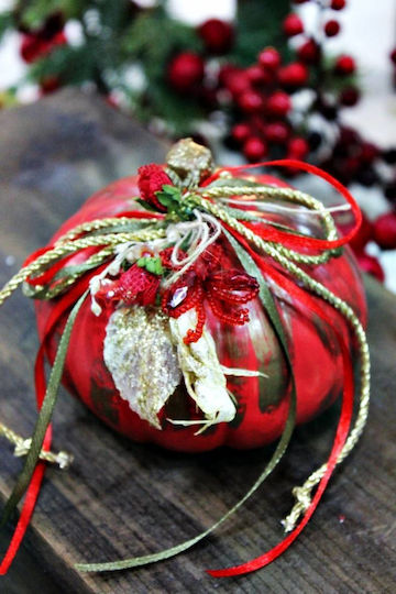 Gerakis Christmas Red Candle 11.3x9.5cm
