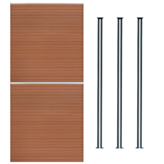 Material pentru Împrejmuire Grădină din Magazin online WPC 1buc Brown
