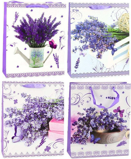 Lean Toys Paper Bag for Gift Lilac 32x12x26cm.