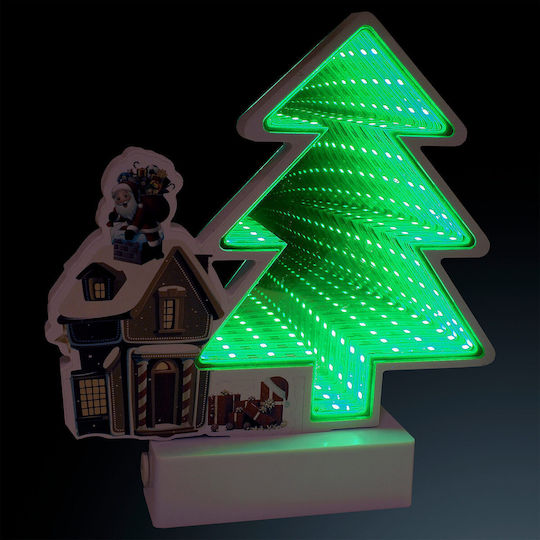 cu lumină LED Decorațiune de Crăciun Plastic Braduleț 20cm. Baterie Verde