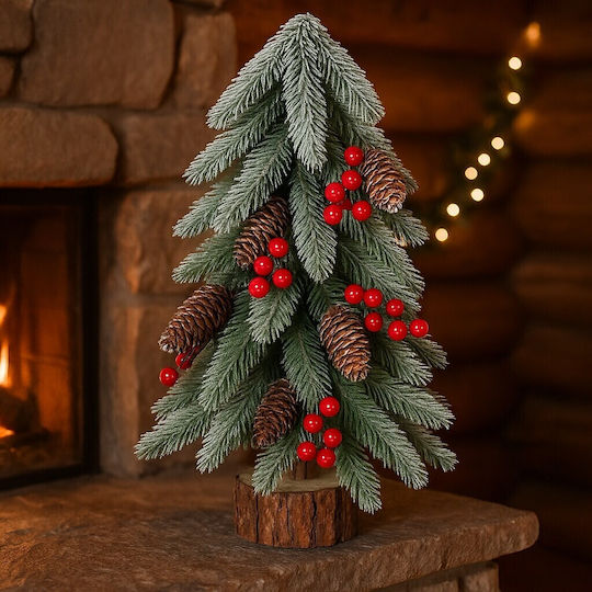 Decorațiune de Crăciun Plastic Braduleț Morus Aspect natural 40cm. Verde