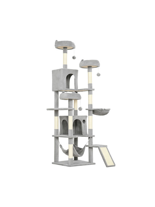 Pawhut Baum Kratzbaum Pole Gray 48x48x192cm