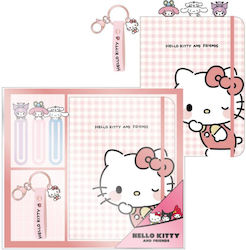 Hello Kitty Stationery Set A5 Notebook + Bookmarks