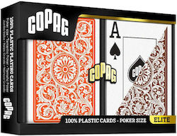 Copag Elite 1546 Playing Cards Poker Size Double Deck Set Orange & Brown Color Copag Elite 1546 Playing Cards Poker Size Double Deck Set Orange & Brown Color