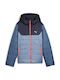 Kids' Sports Jacket with Hood Blue Padded