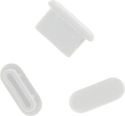Ștecăr Anti-praf din Silicon Tip C Alb 10 Bucăți