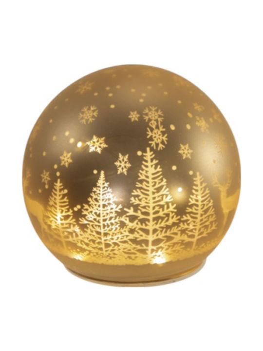 Christmas Snowball Illuminated with Balls 11.5x11.5x12cm