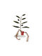 Kalliopi Silver Handmade Tabletop Lucky Charm Olive Branch Green Ceramic 2026 8x15cm 1pcs
