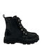 Kinderstiefel mit Schnürsenkeln Schwarz