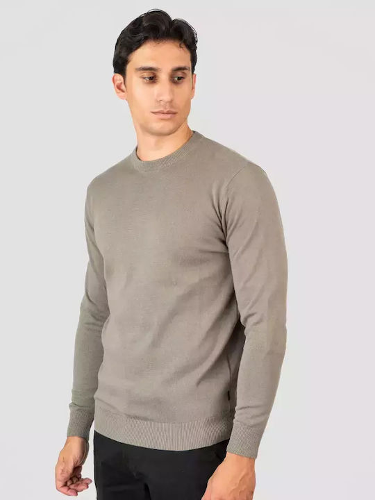 Double Langarm Pullover Seal Gray