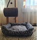Poof Pat Pentru Pisici Gri Leopard 48*64*18 Poof-2